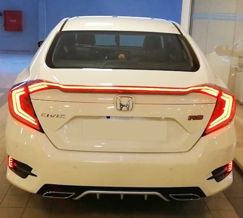 Honda Civic Fc5 Uyumlu Yedek Parça 2016-2021 Hareketli Sinyalli Led Stop Ve Spoiler Takımı Kırmızı