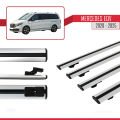 Mercedes EQV (W447) 2020 ve Sonrası ile Uyumlu BASIC Model Ara Atkı Tavan Barı Gri 4 Adet