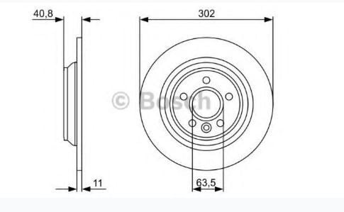 Volvo S60 2010 Sonrası S80 2006 Sonrası V60 2013 Sonrası V70 2006 Sonrası XC70 2006 Sonrası Arka Fren Diski 302 mm Düz