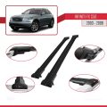Infiniti FX (S50) 2003-2008 Arası ile Uyumlu FLY Model Ara Atkı Tavan Barı Siyah 2 Adet