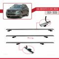 Kia Sorento 4 (MQ4) X-Line 2021 ve Sonrası ile Uyumlu BASIC Model Ara Atkı Tavan Barı Gri 2 Adet
