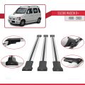 Suzuki Wagon R+ 1998-2003 Arası ile Uyumlu FLY Model Ara Atkı Tavan Barı Gri 3 Adet