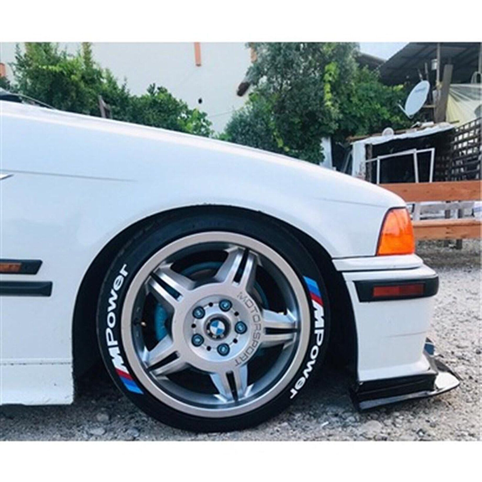 Bmw M Power Uyumlu  Lastik Yazısı Seti 8 Adet