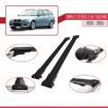 BMW 3 Serisi (E46) Touring 1999-2005 Arası ile Uyumlu FLY Model Ara Atkı Tavan Barı Siyah 2 Adet