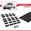 Toyota Proace City 2019-2022 Arası ile Uyumlu FLY Model Ara Atkı Tavan Barı Siyah 4 Adet