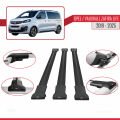 Opel Zafira Life 2019 ve Sonrası ile Uyumlu FLY Model Ara Atkı Tavan Barı Siyah 3 Adet