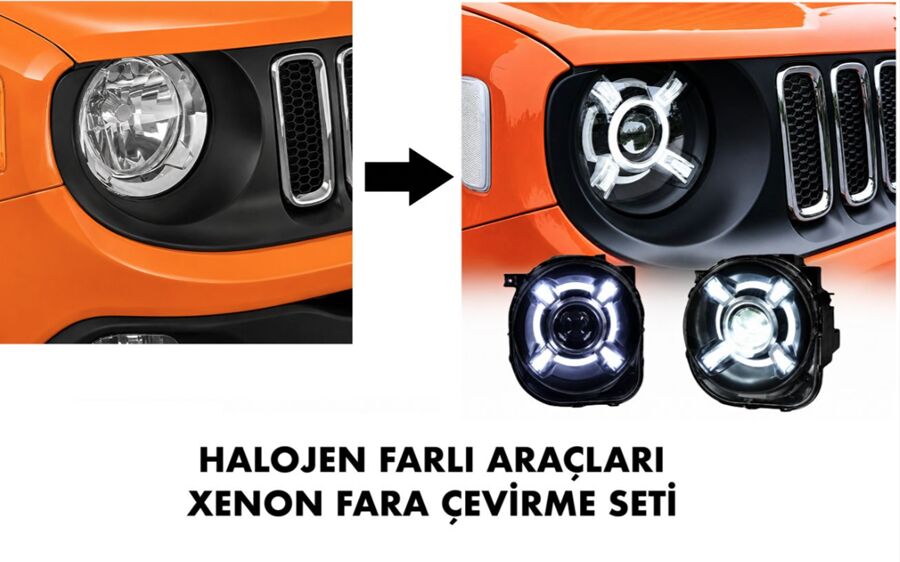 Renegade Ön Far Seti Angel Modifiye 2014 Sonrası Uyumlu