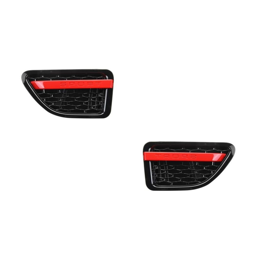 Land Rover RR Sport (2010-2013) Arası Uyumlu  Çamurluk Izgarası / Kırmızı - Siyah