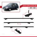 Toyota Corolla Spacio (E110) 1997-2001 Arası ile Uyumlu BASIC Model Ara Atkı Tavan Barı Siyah 3 Adet