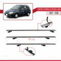 Toyota Corolla Spacio (E110) 1997-2001 Arası ile Uyumlu BASIC Model Ara Atkı Tavan Barı Gri 3 Adet