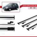Toyota Corolla Spacio (E110) 1997-2001 Arası ile Uyumlu BASIC Model Ara Atkı Tavan Barı Gri 3 Adet