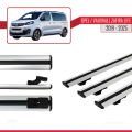 Opel Zafira Life 2019 ve Sonrası ile Uyumlu BASIC Model Ara Atkı Tavan Barı Gri 3 Adet