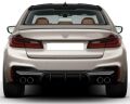 Bmw 5 Serisi G30 İçin Uyumlu Yedek Parça M5 Görünüm Difüzör Ve M5 Görünüm Egzoz Seti (Parlak Siyah Difüzör)