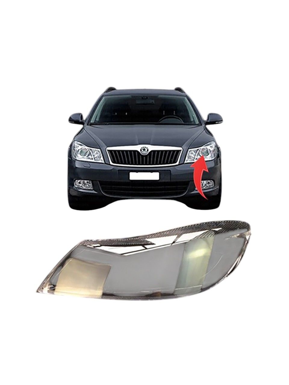 Skoda Octavia 2 2009-2013 Sol Far Camı