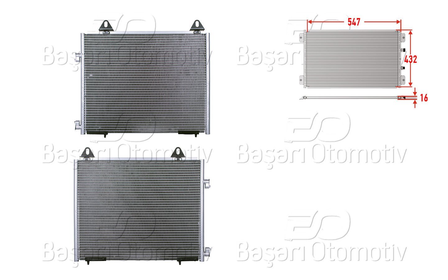 Rover Freelander 1 1997 2001 Klima Radyatörü 547X432X16