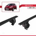 Ford Fiesta 6 Pre-Facelift 2009-2012 Arası ile Uyumlu ACE-4 Ara Atkı Tavan Barı Siyah 2 Adet