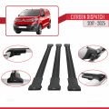 Citroen Dispatch (K0) 2017 ve Sonrası ile Uyumlu FLY Model Ara Atkı Tavan Barı Siyah 3 Adet