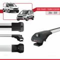 Ford Transit/Tourneo Courier Pre-Facelift 2014-2017 Arası ile Uyumlu ACE-1 Ara Atkı Tavan Barı Gri 4 Adet