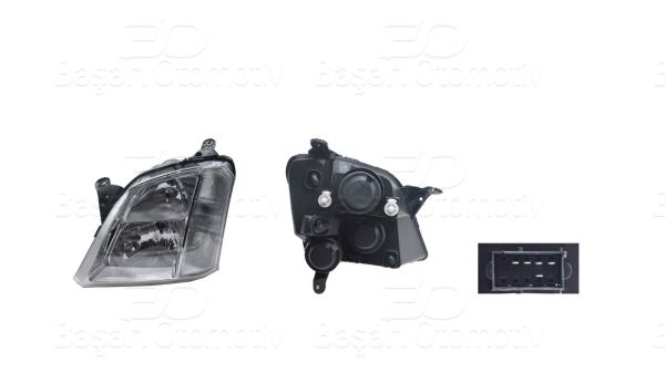 Opel Meriva 2004 Sonrası Uyumlu Sol Far