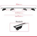 A3 (8PA) Sportback 2004-2012 Arası ile Uyumlu HOOK Model Ara Atkı Tavan Barı Gri 2 Adet