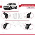 Volkswagen Tiguan Allspace (BW) 2018-2023 Arası ile Uyumlu ACE-2 Ara Atkı Tavan Barı Siyah 2 Adet