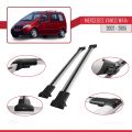 Mercedes Vaneo (W414) 2002-2005 Arası ile Uyumlu FLY Model Ara Atkı Tavan Barı Gri 2 Adet