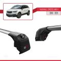 Vauxhall Crossland X 2017-2020 Arası ile Uyumlu ACE-2 Ara Atkı Tavan Barı Gri 2 Adet
