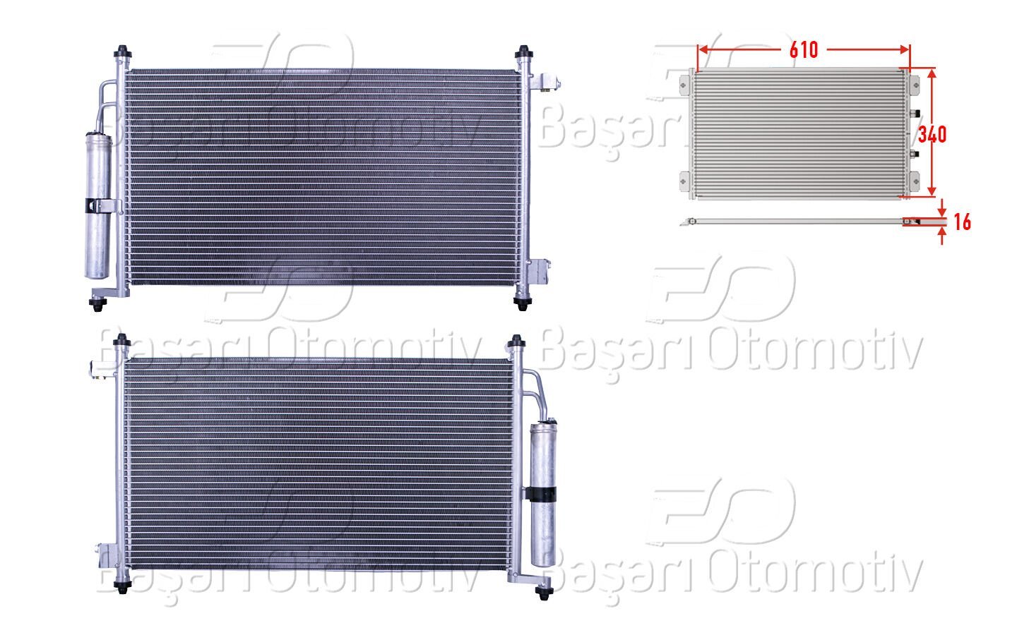 Nissan Juke Micra 3 Note 2005 ve Sonrası Uyumlu Klima Radyatörü