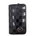 Mazda Fermuarlı Parlak Deri Anahtar Kabı