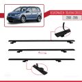 Volkswagen Touran Cross Post-Facelift 2010-2015 Arası ile Uyumlu BASIC Model Ara Atkı Tavan Barı Siyah 3 Adet