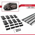 Toyota Proace 2017 ve Sonrası ile Uyumlu FLY Model Ara Atkı Tavan Barı Gri 4 Adet