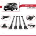 Renault Trafic 3 (X82) 2015 ve Sonrası ile Uyumlu FLY Model Ara Atkı Tavan Barı Gri 4 Adet