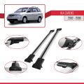Kia Carens Post-Facelift 2002-2006 Arası ile Uyumlu FLY Model Ara Atkı Tavan Barı Gri 2 Adet