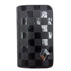 Renault Uyumlu Yedek Parça Fermuarlı Parlak Deri Anahtar Kabı