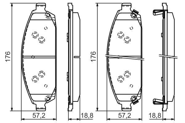 Jeep Grand Cherokee II 2001 Sonrası Ön Fren Balatası (Bosch)