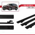 Ford Explorer 6 2020-2024 Arası ile Uyumlu BASIC Model Ara Atkı Tavan Barı Siyah 3 Adet