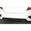 Honda Civic Fc5 Uyumlu Yedek Parça 2016-2020 Çift Çıkış Difüzör