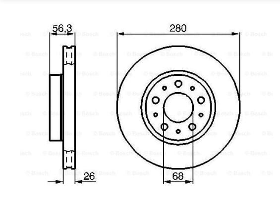 Volvo 740 1984-1992 / 940 1990-1994 / 960 1990-1996 Ön Fren Diski