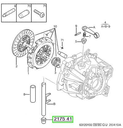 Peugeot 405 YM 2.0 T Debriyaj Çatalı Fiberi Alt XU104TE