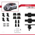 Citroen C1 (AB40) 2014-2021 Arası ile Uyumlu ACE-4 Ara Atkı Tavan Barı Siyah 2 Adet