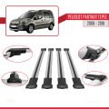 Peugeot Partner 2 Tepee 2008-2018 Arası ile Uyumlu FLY Model Ara Atkı Tavan Barı Gri 4 Adet