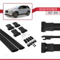 Nissan Pathfinder 2022-2024 Arası ile Uyumlu FLY Model Ara Atkı Tavan Barı Siyah 2 Adet