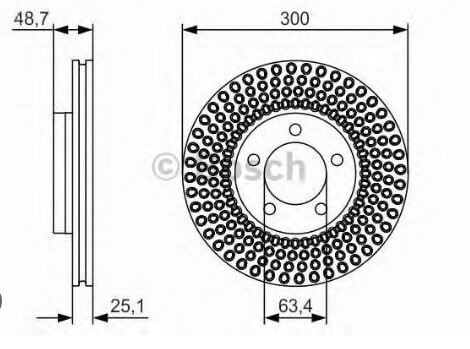Volvo V40 2012 Sonrası Ön Havalı Fren Diski 300 mm