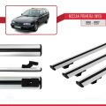 Nissan Primera (W10) Traveller 1991-1997 Arası ile Uyumlu BASIC Model Ara Atkı Tavan Barı Gri 3 Adet