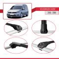 Volkswagen Caddy 3 (SA) 2015-2019 Arası ile Uyumlu ACE-1 Ara Atkı Tavan Barı Siyah 3 Adet