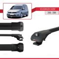 Volkswagen Caddy 3 (SA) 2015-2019 Arası ile Uyumlu ACE-1 Ara Atkı Tavan Barı Siyah 3 Adet