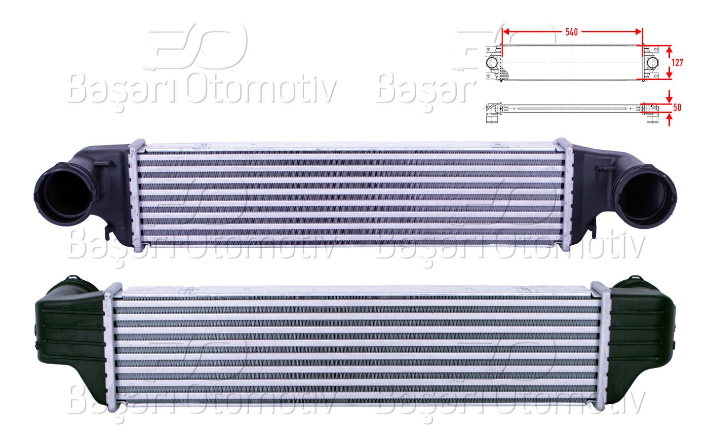 Turbo Radyatörü BMW E46 3.18D 3.20D 3.30D E83 X3 1999-2023 540x127x50