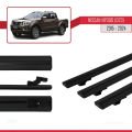 Nissan NP300 (D23) 2015-2021 Arası ile Uyumlu BASIC Model Ara Atkı Tavan Barı Siyah 3 Adet