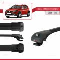 Dacia Sandero Stepway 2008-2012 Arası ile Uyumlu ACE-1 Ara Atkı Tavan Barı Siyah 3 Adet