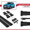 Dacia Sandero Stepway 2 2012-2020 Arası ile Uyumlu FLY Model Ara Atkı Tavan Barı Siyah 2 Adet